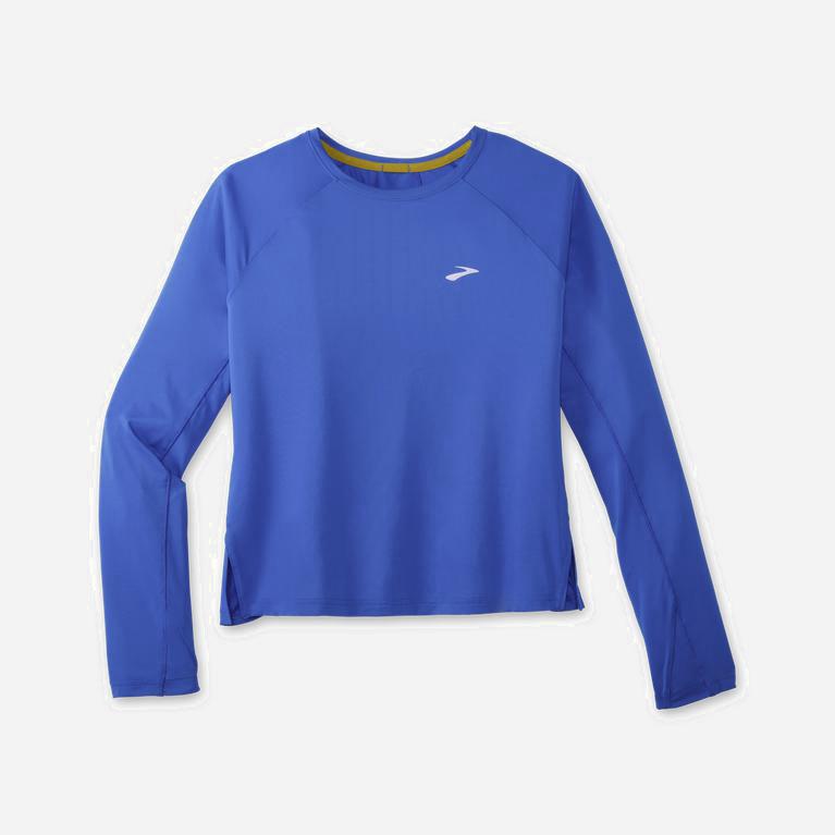 Brooks Sprint Free Womens Breathable Long Sleeve Running Shirt Ireland Bluetiful (ONIA-09723)